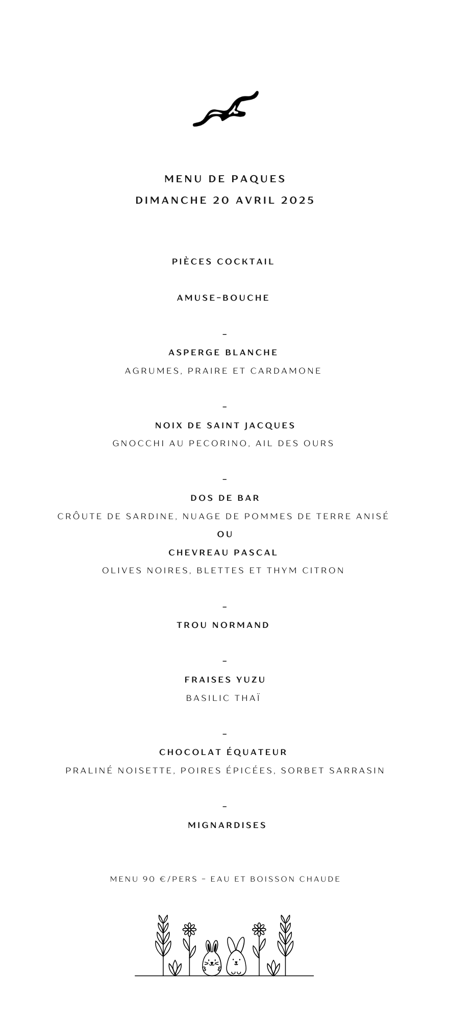 Menu de Pâques