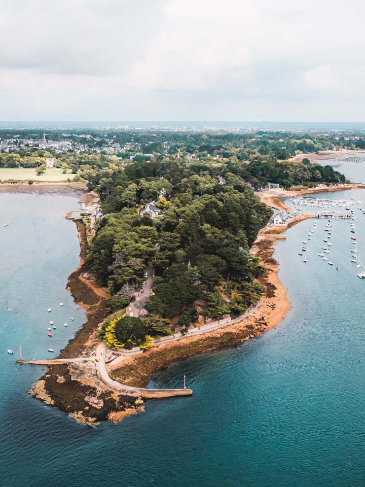 La pointe d'arradon, séjour golfe Morbihan pour un séjour en Bretagne à l'hôtel Les Vénètes
